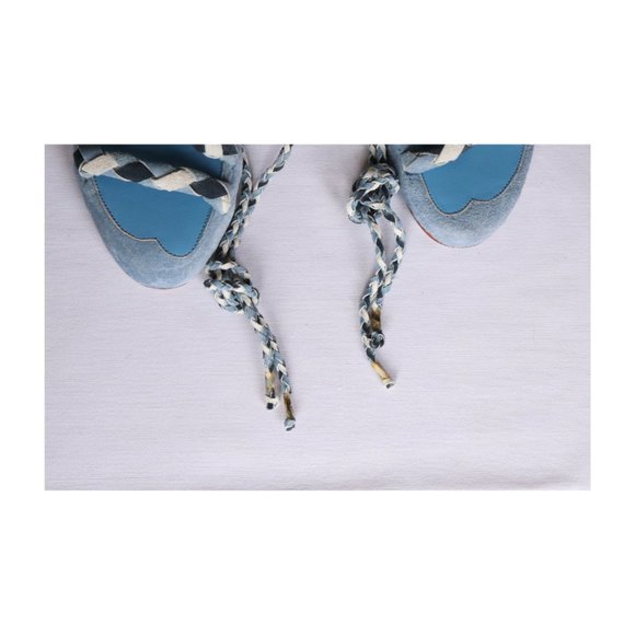 Jan Jansen Blue Lace Up Wedge Heels NWOT - Picture 4 of 5